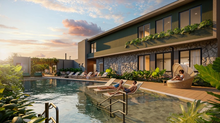 Piscina adulto em frente ao club house